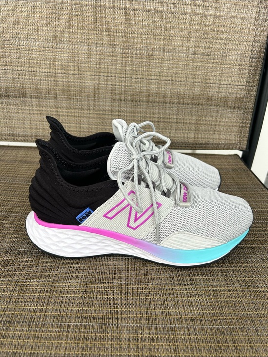 New Balance Shoes - Like New Balance size 7.5 Fresh Foam Roav Sneakers Running Black Gray Pink shoes